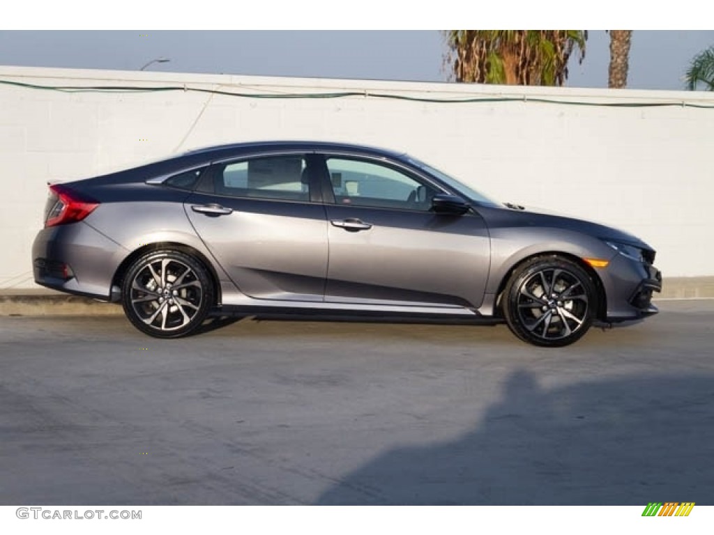 2021 Civic Sport Sedan - Modern Steel Metallic / Black photo #5