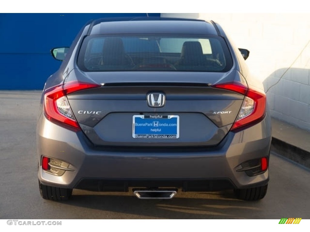 2021 Civic Sport Sedan - Modern Steel Metallic / Black photo #6