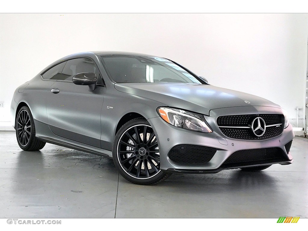 designo Selenite Grey (Matte) 2018 Mercedes-Benz C 43 AMG 4Matic Coupe Exterior Photo #140535925