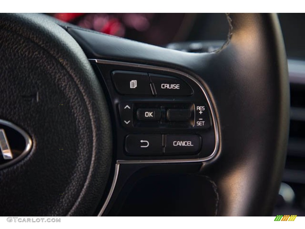 2017 Kia Optima Hybrid Black Steering Wheel Photo #140536105