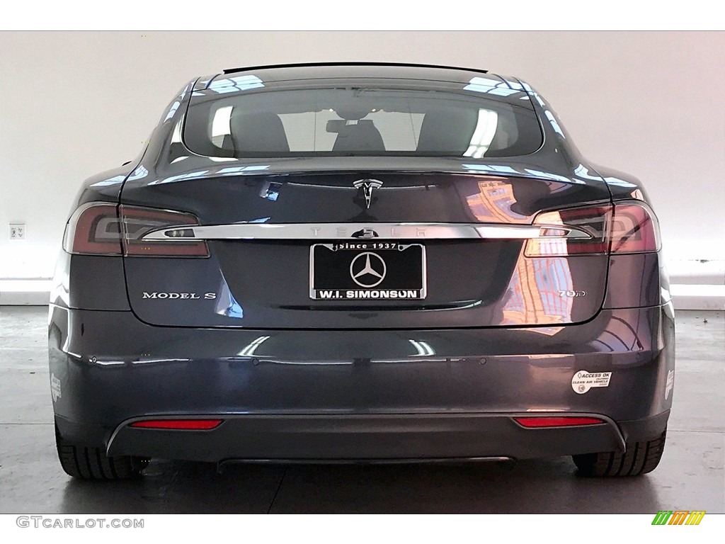 2015 Model S 70D - Midnight Silver Metallic / Black photo #3