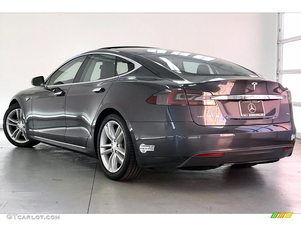 2015 Model S 70D - Midnight Silver Metallic / Black photo #9