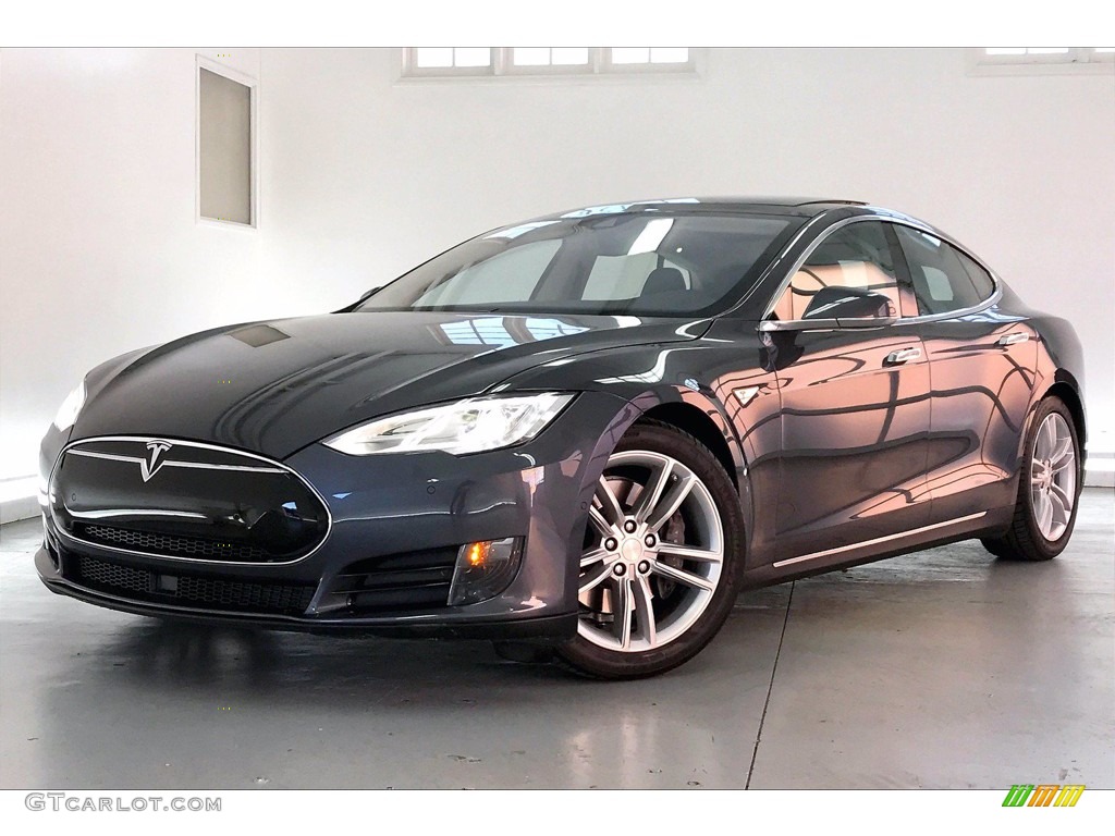 Midnight Silver Metallic 2015 Tesla Model S 70D Exterior Photo #140536549
