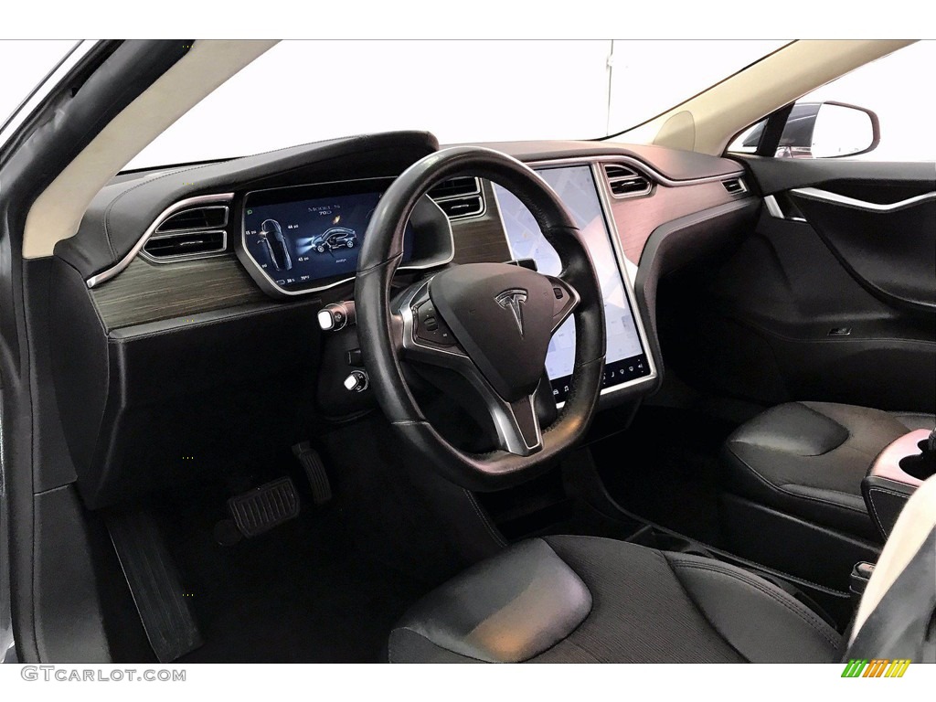 2015 Model S 70D - Midnight Silver Metallic / Black photo #13