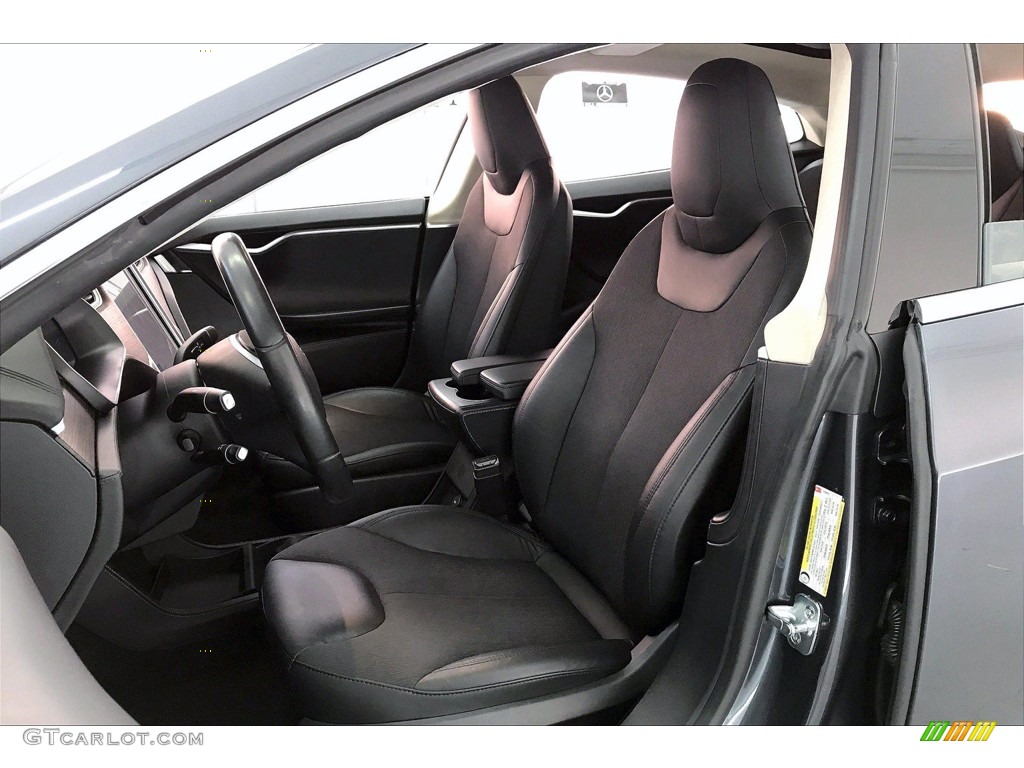 Black Interior 2015 Tesla Model S 70D Photo #140536633