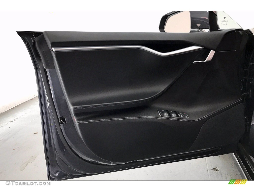 2015 Tesla Model S 70D Black Door Panel Photo #140536738