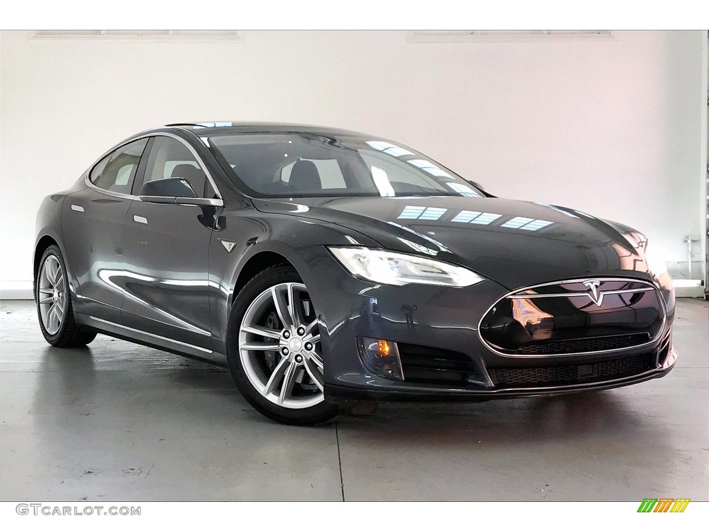 Midnight Silver Metallic 2015 Tesla Model S 70D Exterior Photo #140536843