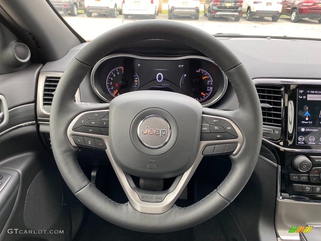 2021 Jeep Grand Cherokee Limited 4x4 Black Steering Wheel Photo #140538861