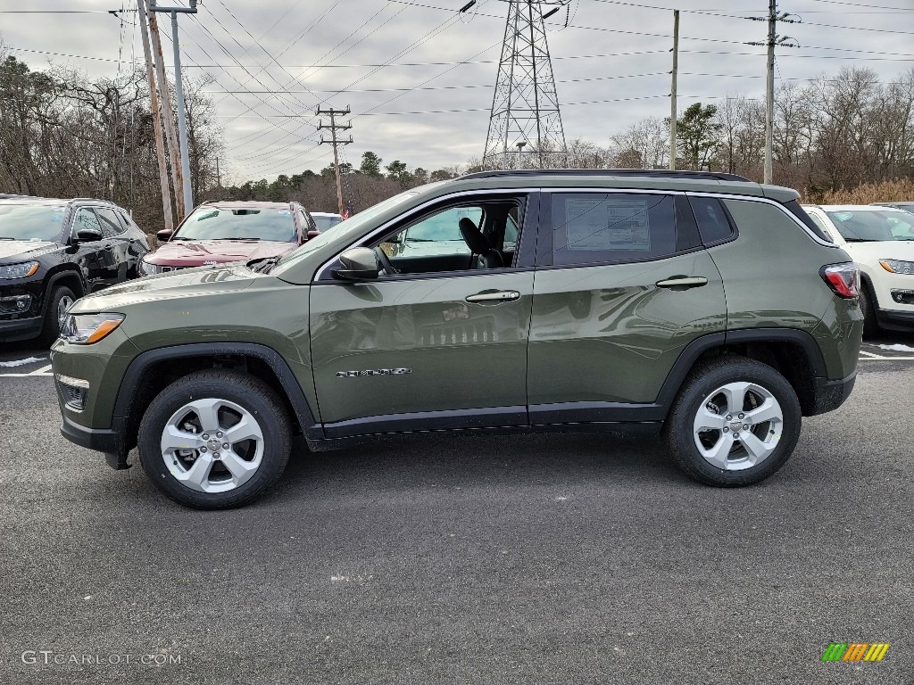 Olive Green Pearl 2021 Jeep Compass Latitude 4x4 Exterior Photo #140541210