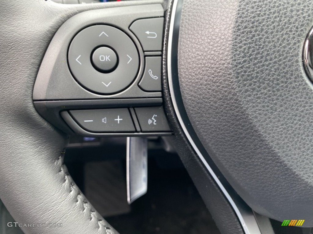 2021 Toyota RAV4 XSE AWD Hybrid Black Steering Wheel Photo #140543379