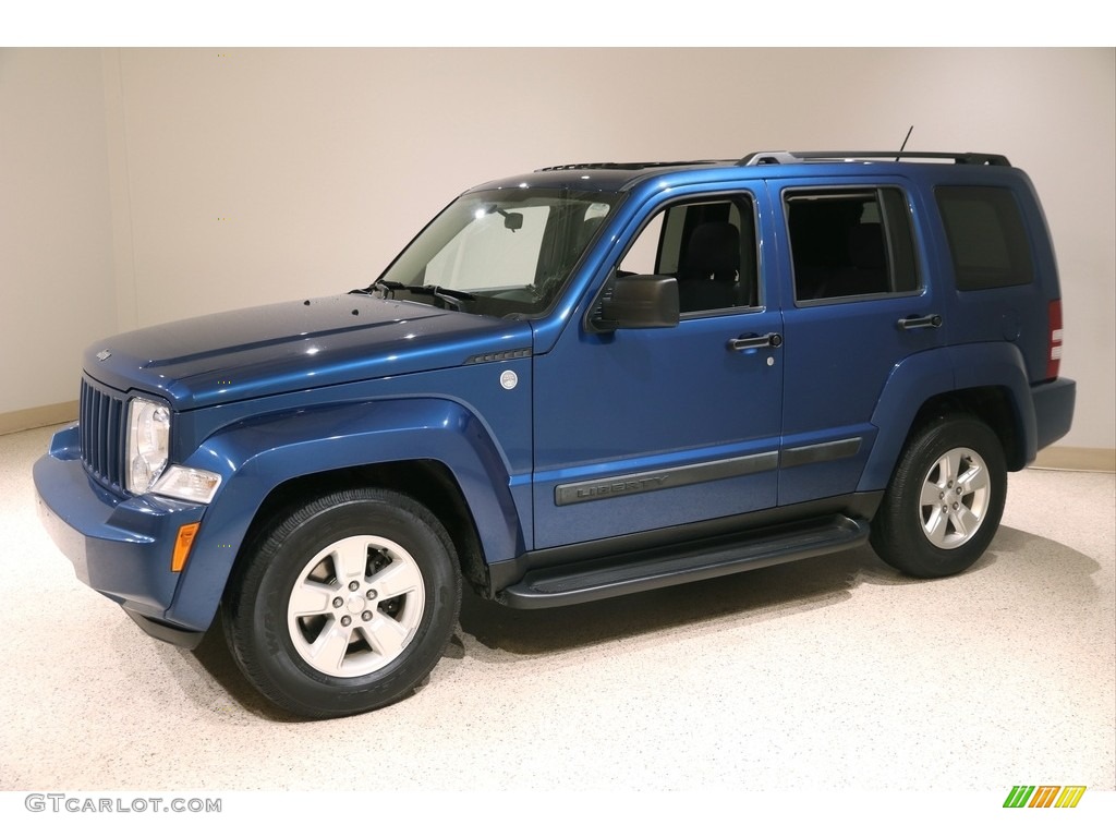 2010 Liberty Sport 4x4 - Deep Water Blue Pearl / Dark Slate Gray photo #3