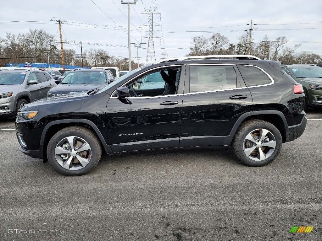 Diamond Black Crystal Pearl 2021 Jeep Cherokee Limited 4x4 Exterior Photo #140544816