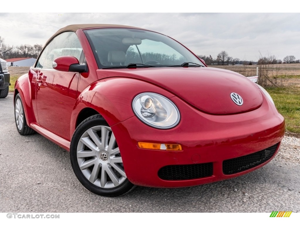 2008 New Beetle SE Convertible - Salsa Red / Cream Beige photo #1