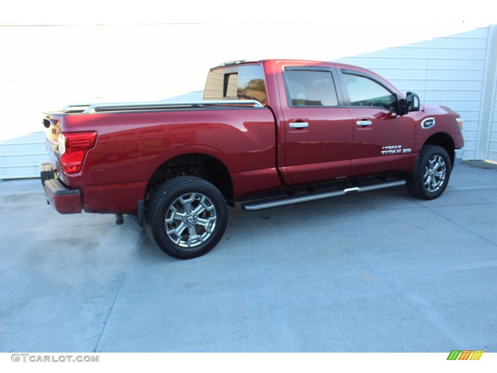 2018 TITAN XD SV Crew Cab 4x4 - Cayenne Red / Beige photo #10