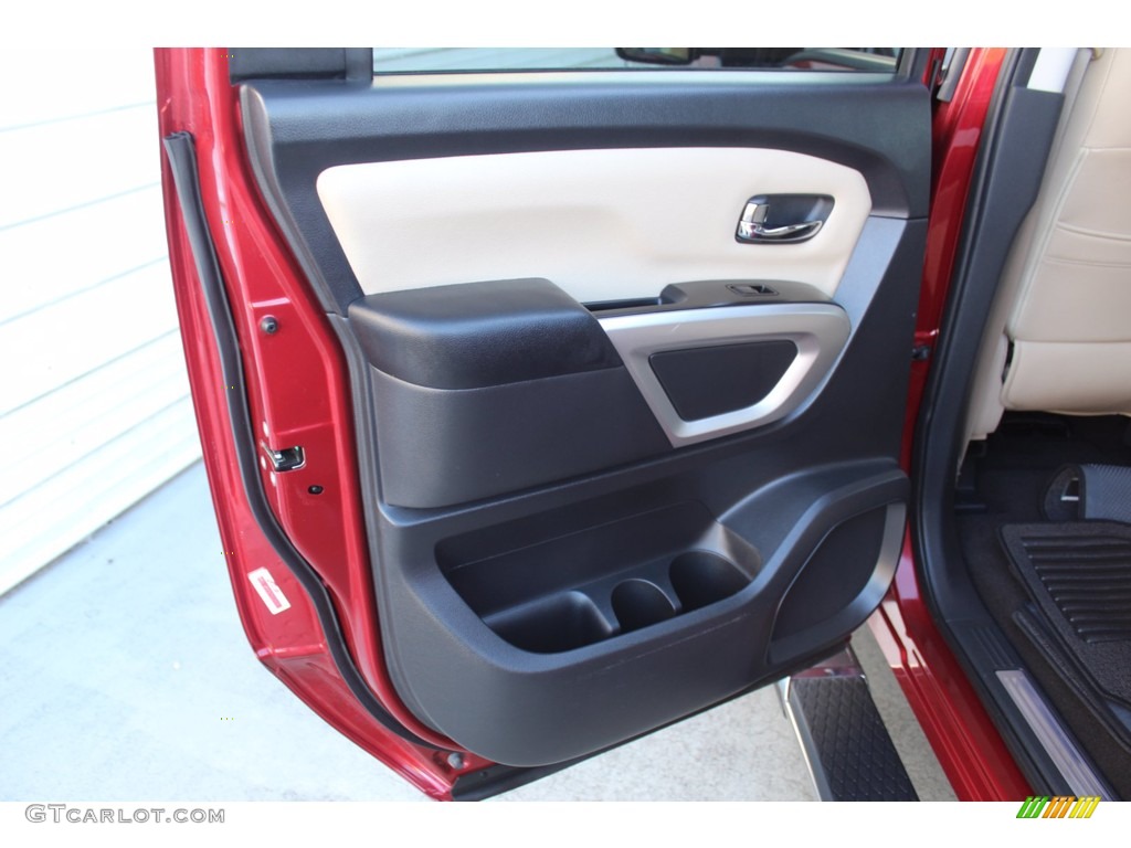 2018 TITAN XD SV Crew Cab 4x4 - Cayenne Red / Beige photo #20