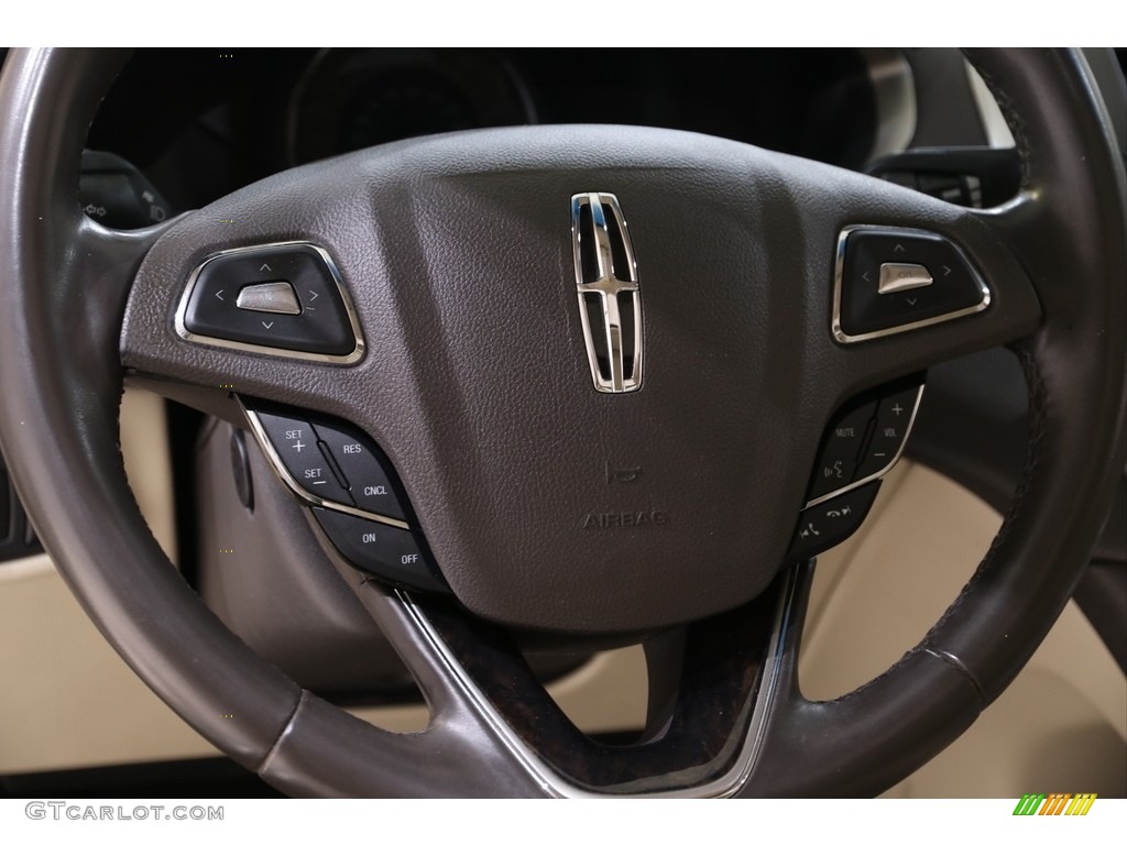 2015 Lincoln MKZ Hybrid Light Dune Steering Wheel Photo #140547489