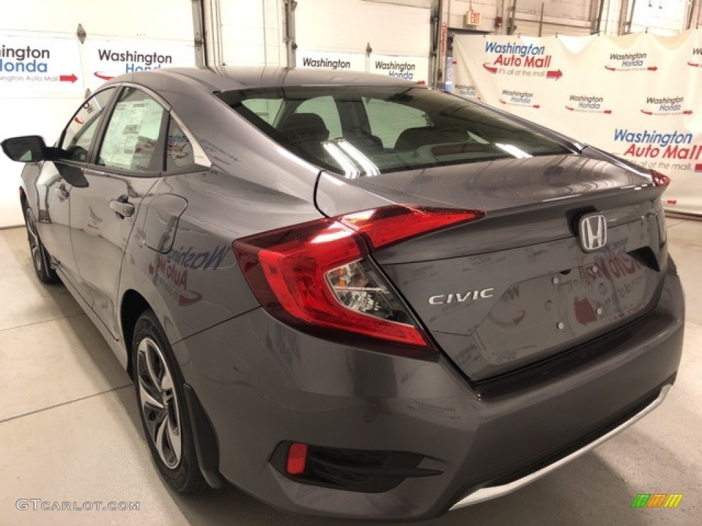 2021 Civic LX Sedan - Modern Steel Metallic / Black photo #4