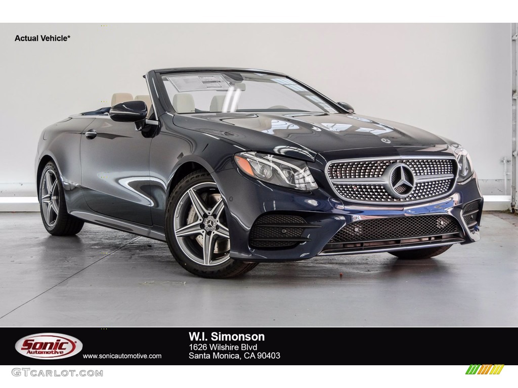 2018 E 400 Convertible - Lunar Blue Metallic / Macchiato Beige/Yacht Blue photo #2
