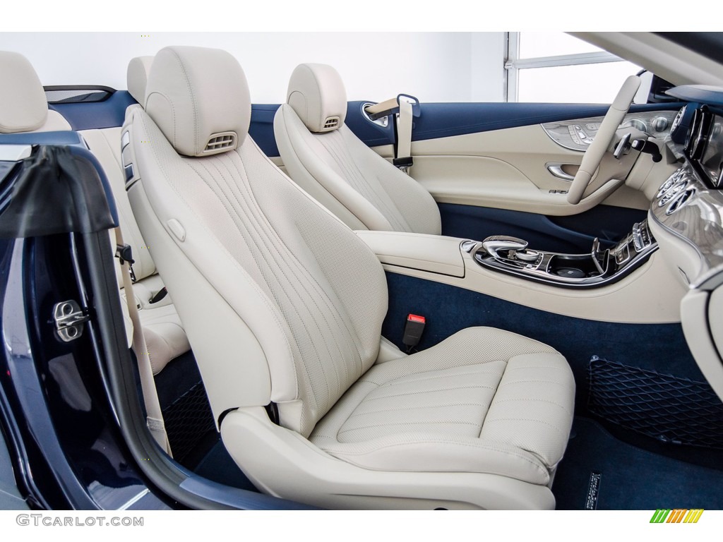 Macchiato Beige/Yacht Blue Interior 2018 Mercedes-Benz E 400 Convertible Photo #140548929