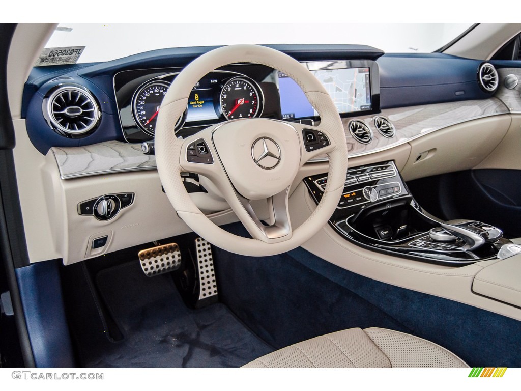 Macchiato Beige/Yacht Blue Interior 2018 Mercedes-Benz E 400 Convertible Photo #140549091