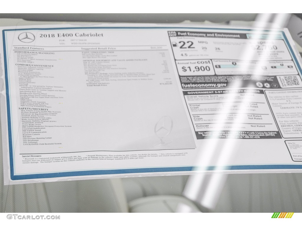 2018 E 400 Convertible - Lunar Blue Metallic / Macchiato Beige/Yacht Blue photo #22