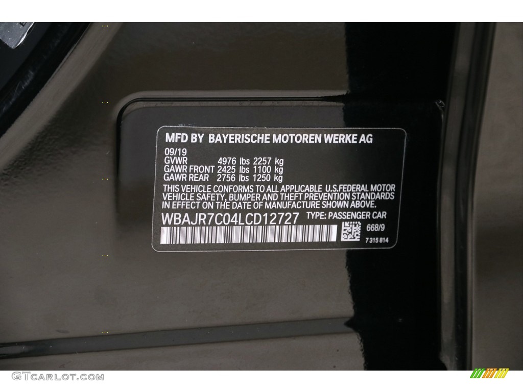 2020 5 Series 530i xDrive Sedan - Jet Black / Black photo #27