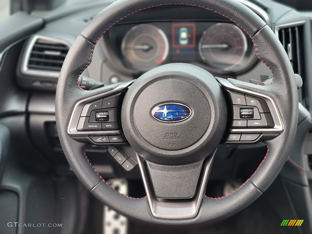 2020 Subaru Impreza Sport 5-Door Black Steering Wheel Photo #140552424