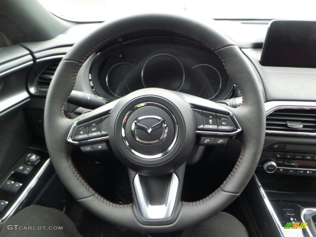 2021 Mazda CX-9 Carbon Edition Red Steering Wheel Photo #140552487