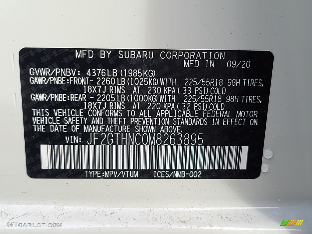 2021 Crosstrek Limited - Crystal White Pearl / Black photo #10