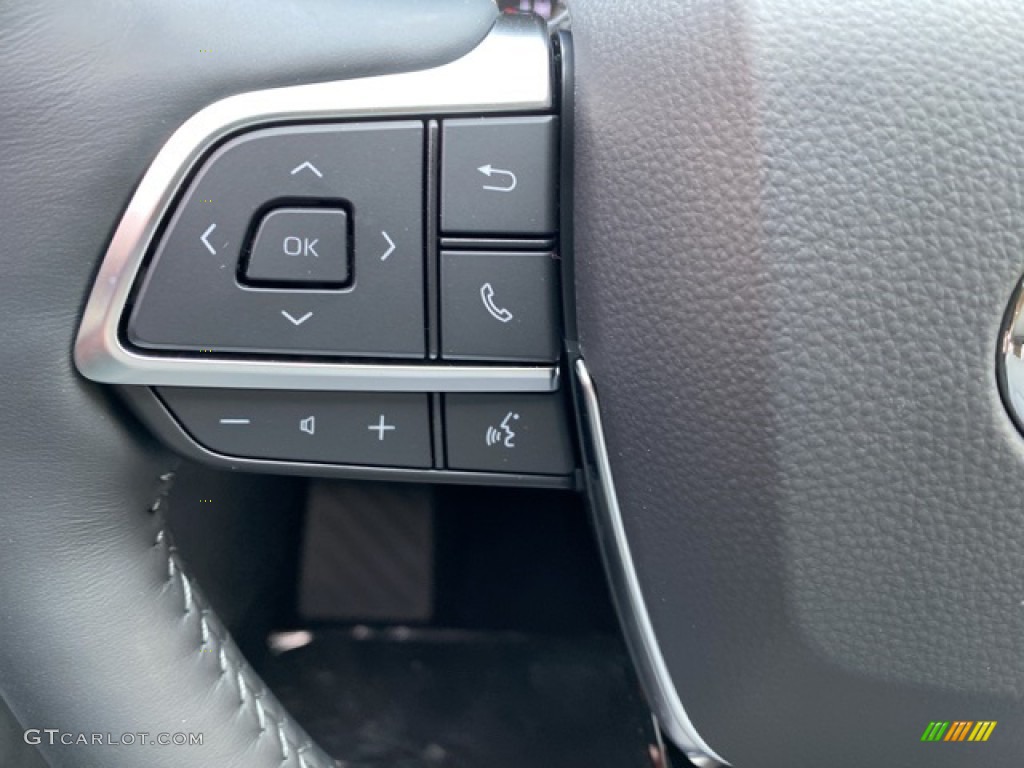 2021 Toyota Highlander Limited AWD Graphite Steering Wheel Photo #140555010