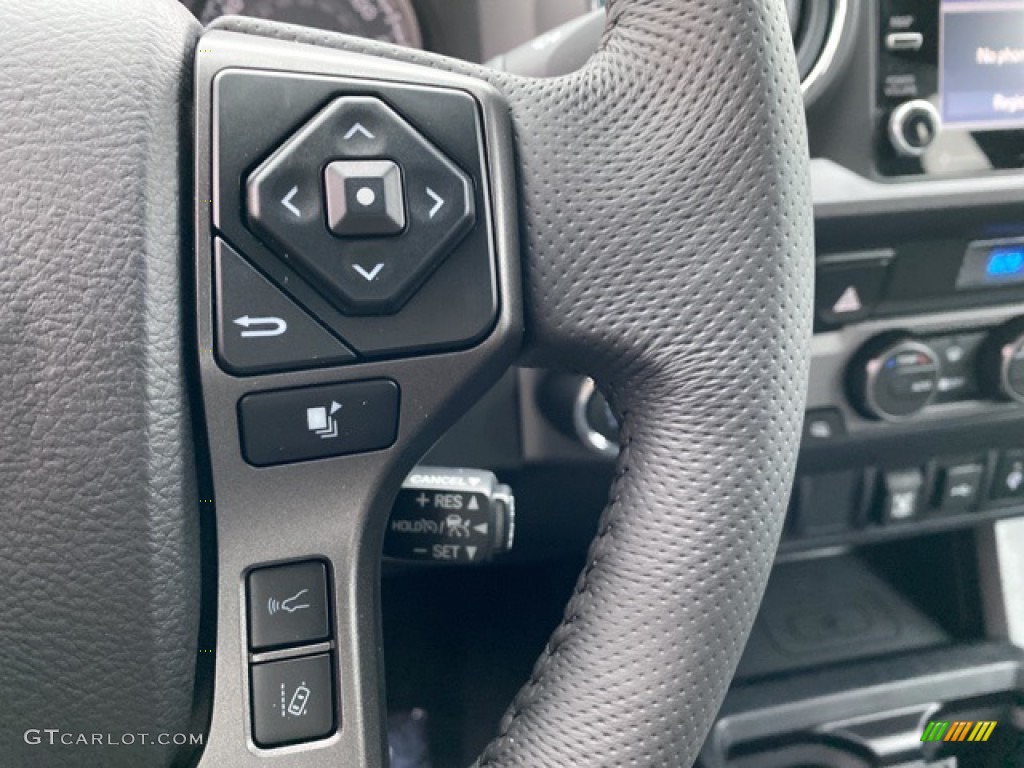 2021 Toyota Tacoma TRD Sport Double Cab 4x4 TRD Cement/Black Steering Wheel Photo #140555304