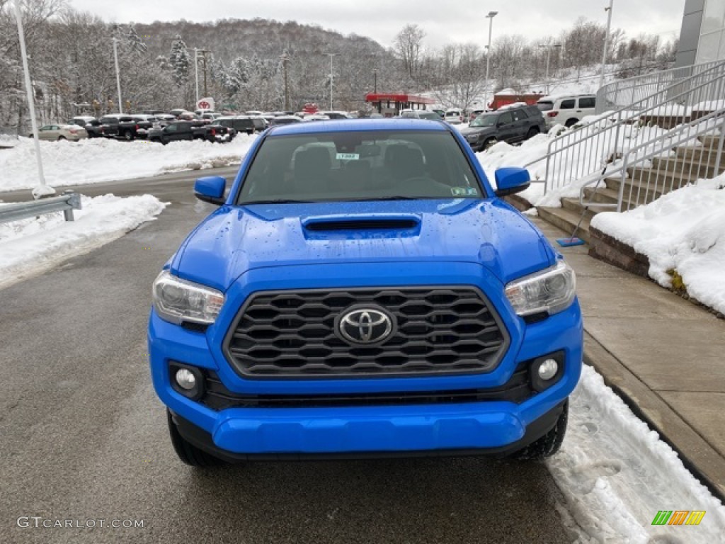 2021 Tacoma TRD Sport Double Cab 4x4 - Voodoo Blue / TRD Cement/Black photo #11