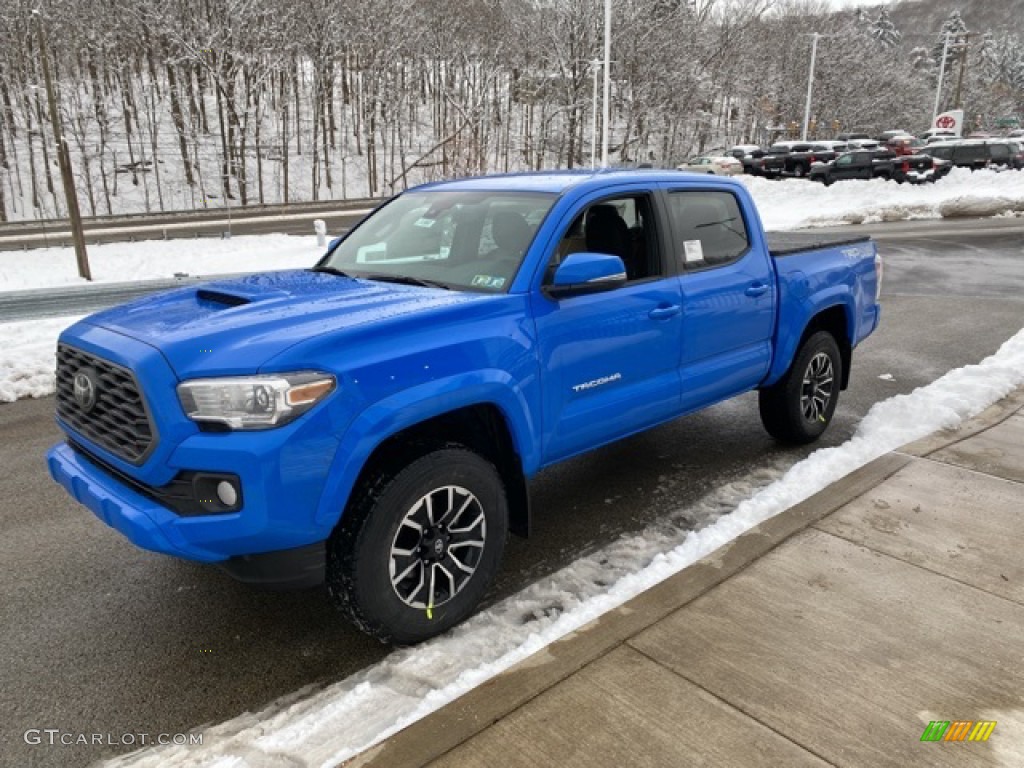 2021 Tacoma TRD Sport Double Cab 4x4 - Voodoo Blue / TRD Cement/Black photo #12