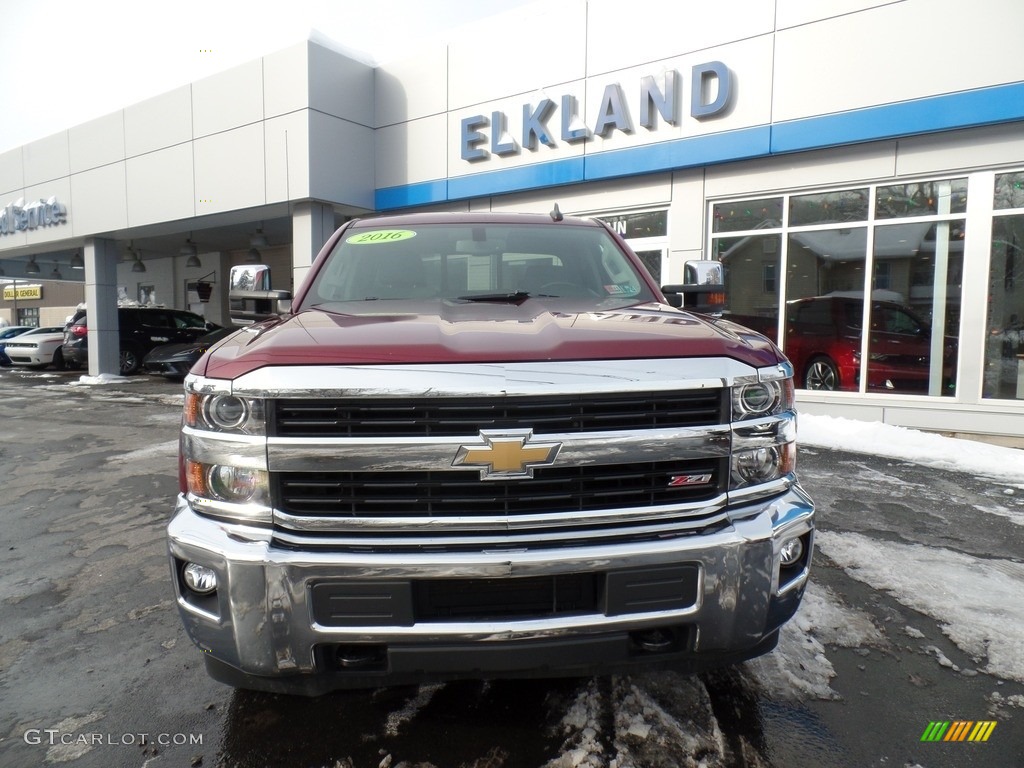 2016 Silverado 2500HD LTZ Double Cab 4x4 - Siren Red Tintcoat / Dark Ash/Jet Black photo #4