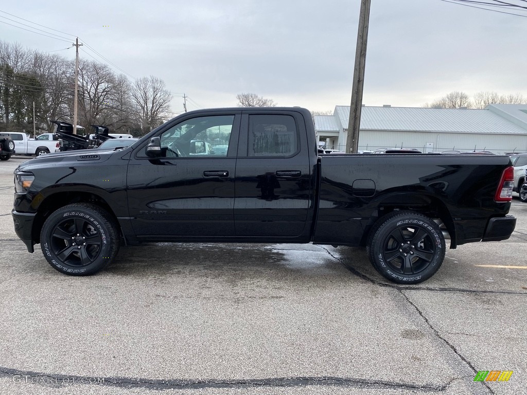Diamond Black Crystal Pearl 2021 Ram 1500 Big Horn Quad Cab 4x4 Exterior Photo #140557191