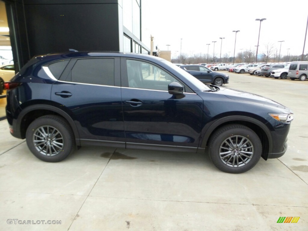 2021 CX-5 Touring AWD - Deep Crystal Blue Mica / Black photo #3