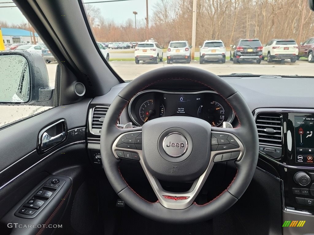 2021 Jeep Grand Cherokee Trailhawk 4x4 Ruby Red/Black Steering Wheel Photo #140557915