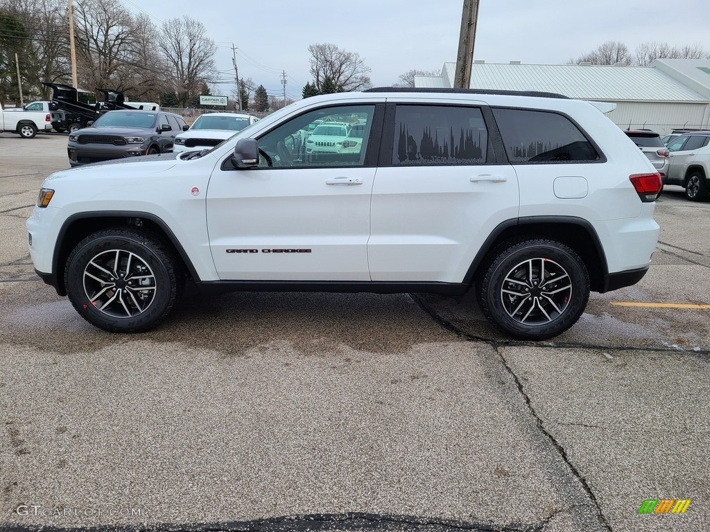 Bright White 2021 Jeep Grand Cherokee Trailhawk 4x4 Exterior Photo #140557999