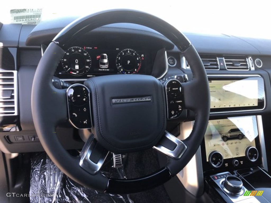 2021 Land Rover Range Rover Westminster Ebony Steering Wheel Photo #140558110