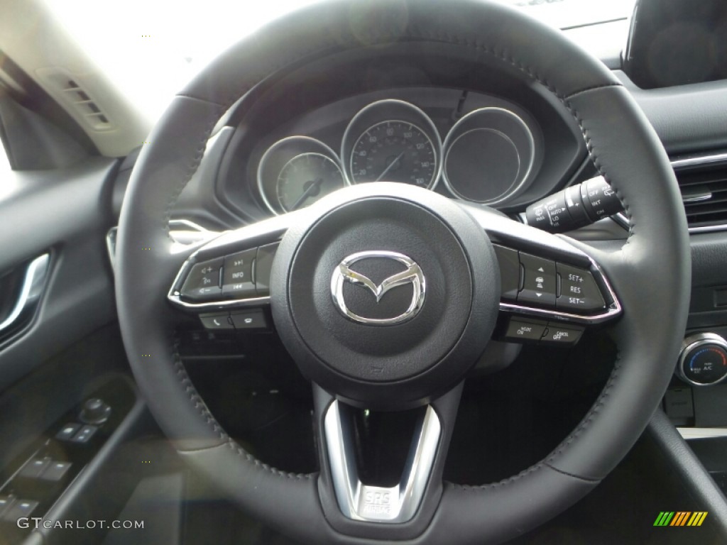 2020 Mazda CX-5 Sport AWD Black Steering Wheel Photo #140558245