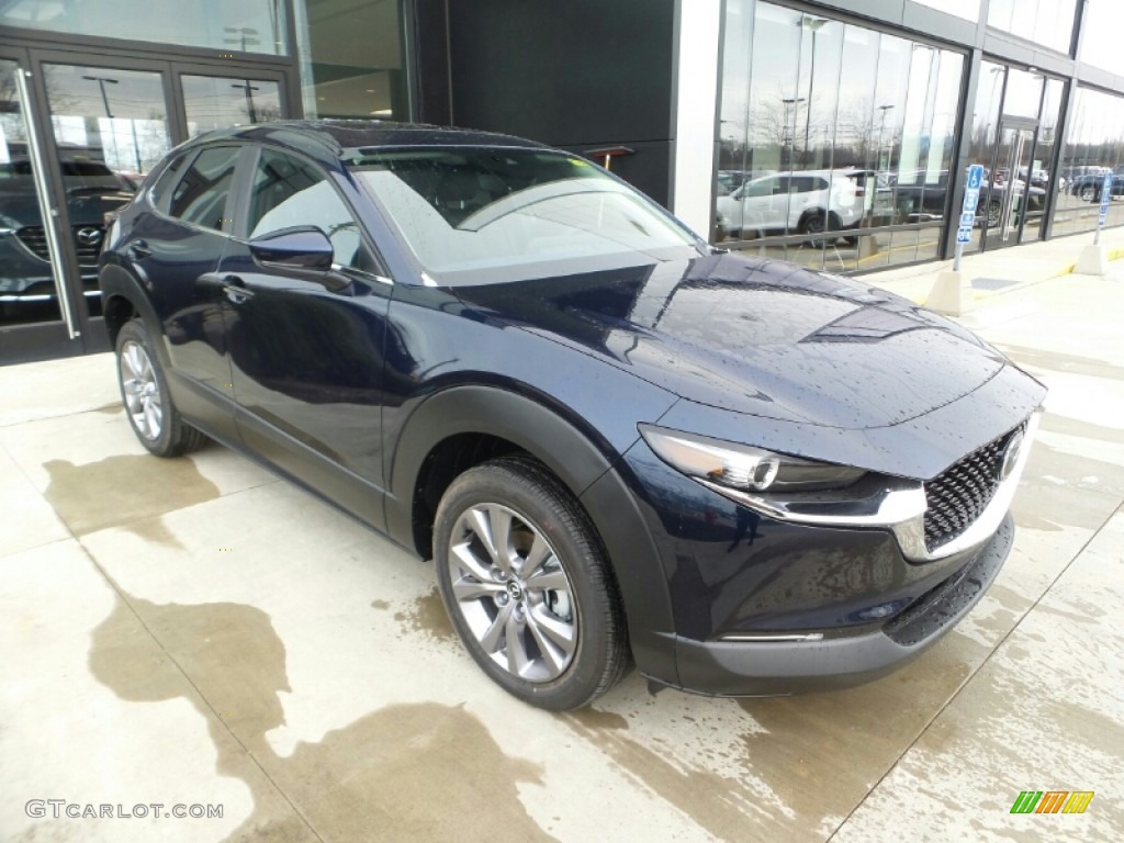 2021 CX-30 Preferred AWD - Deep Crystal Blue Mica / Black photo #1