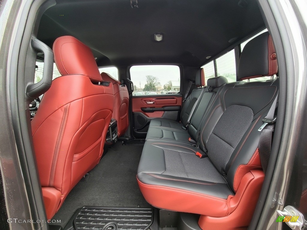 Red/Black Interior 2021 Ram 1500 Rebel Crew Cab 4x4 Photo #140559711