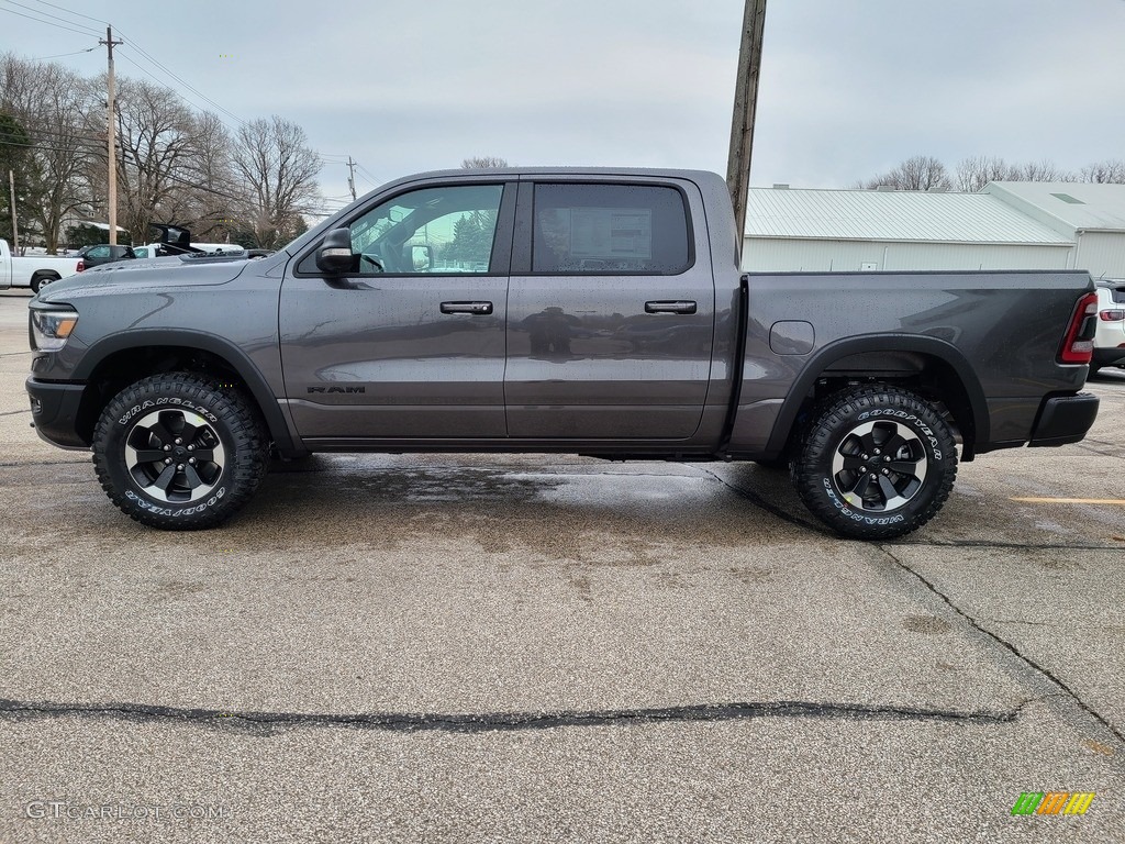 Diamond Black Crystal Pearl 2021 Ram 1500 Rebel Crew Cab 4x4 Exterior Photo #140559988