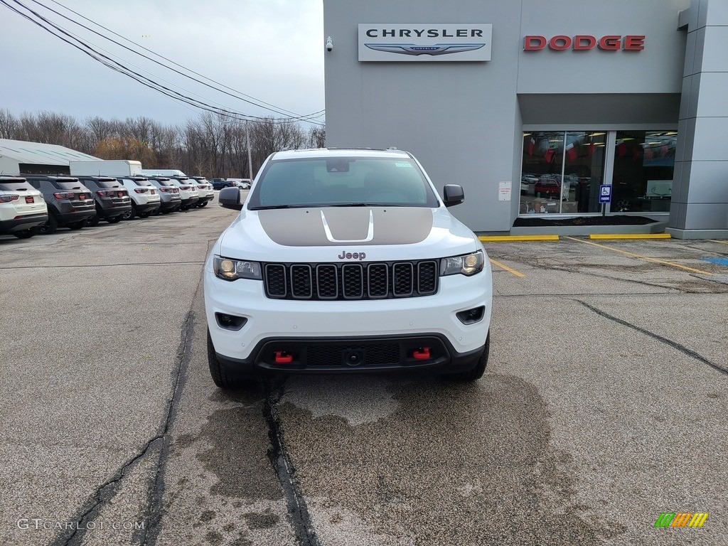 2021 Grand Cherokee Limited 4x4 - Bright White / Ruby Red/Black photo #2
