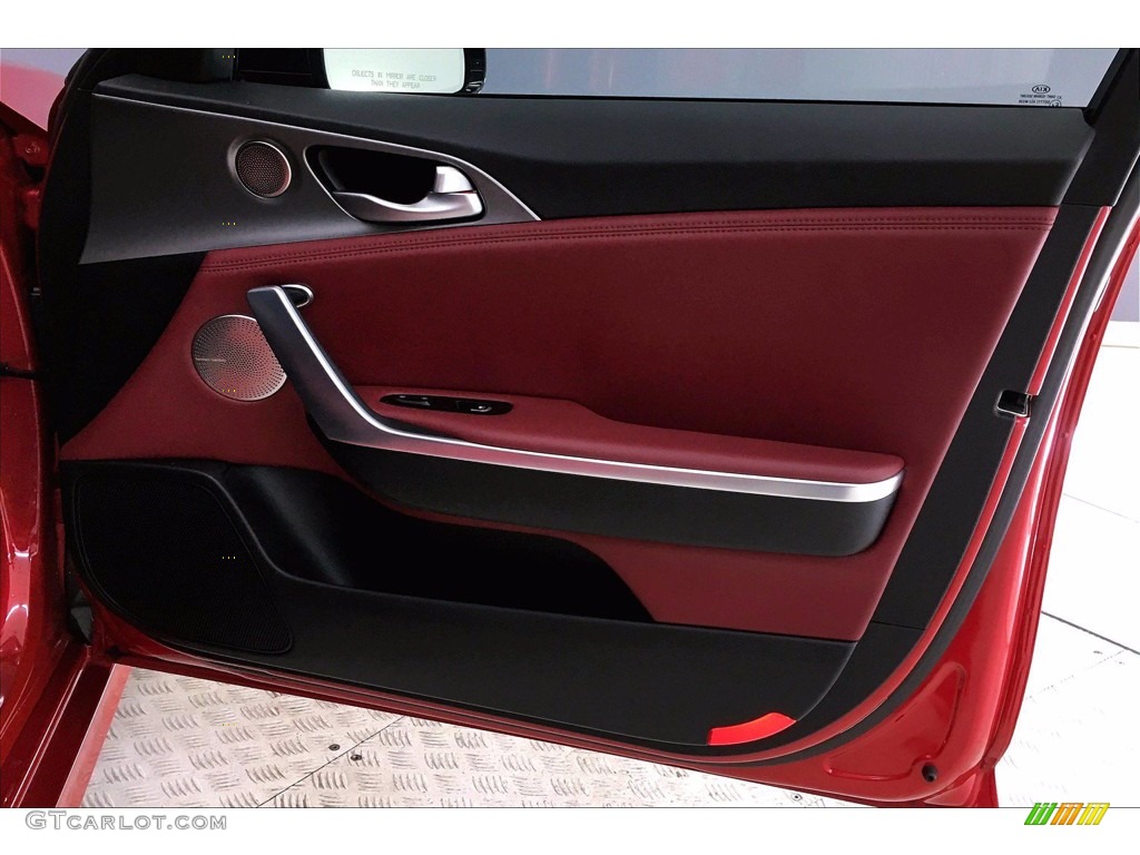 2018 Kia Stinger GT1 Black Door Panel Photo #140560720