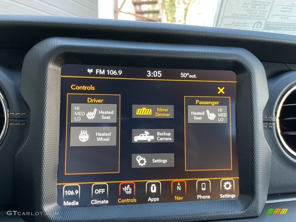 2021 Jeep Gladiator High Altitude 4x4 Controls Photo #140560846