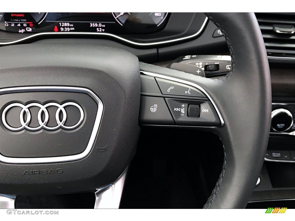 2021 Audi Q5 Premium quattro Black Steering Wheel Photo #140561326