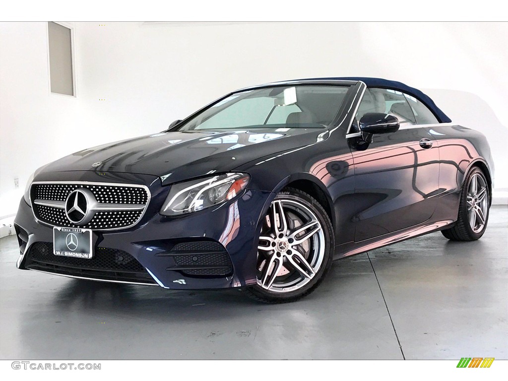 2018 E 400 Convertible - Lunar Blue Metallic / Macchiato Beige/Espresso Brown photo #12