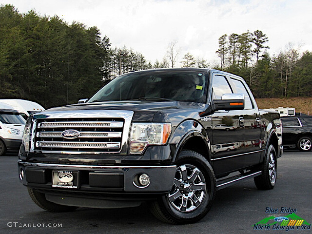 2014 F150 Lariat SuperCrew - Tuxedo Black / Steel Grey photo #1