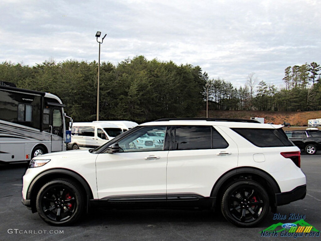2021 Explorer ST 4WD - Star White Metallic Tri-Coat / Ebony photo #2
